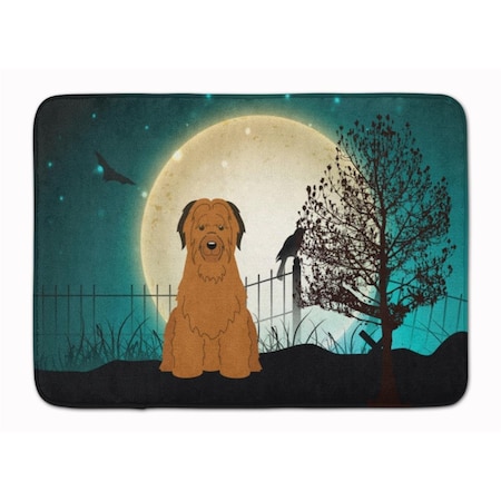 Carolines Treasures Halloween Scary Briard Brown Machine Washable Memory Foam Mat BB2272RUG